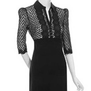 Catherine Malandrino Silk Lace Cocktail Dress